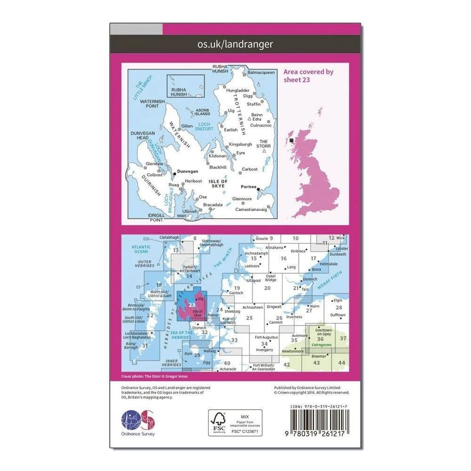 Landranger 23 North Skye Dunvegan Portree Map With Digital Version 4 Landranger 23 North Skye Dunvegan Portree Map With Digital Version - Image 2
