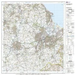 Landranger Active 93 Middlesbrough, Darlington & Hartlepool Map With Digital Version -Outdoor Camping Store go 031628 c