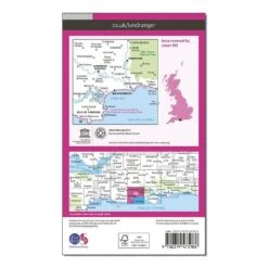 Landranger Active 195 Bournemouth & Purbeck, Wimborne Minster & Ringwood Map With Digital Version -Outdoor Camping Store go 031748 b