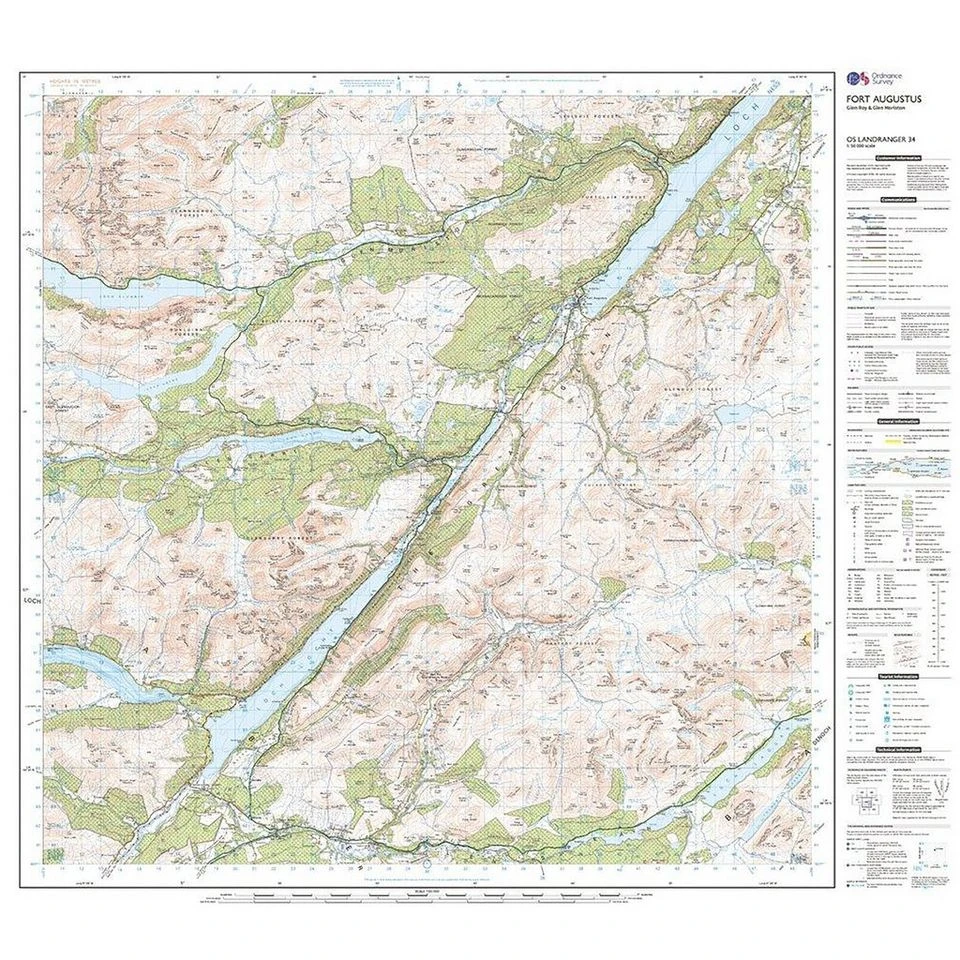 Landranger Active 34 Fort Augustus, Glen Roy & Glen Moriston Map With Digital Version 5 Landranger Active 34 Fort Augustus, Glen Roy & Glen Moriston Map With Digital Version - Image 3