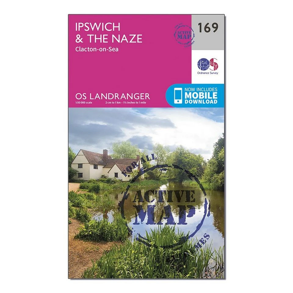 Landranger Active 169 Ipswich, The Naze & Clacton-on-Sea Map With Digital Version 3 Landranger Active 169 Ipswich, The Naze & Clacton-on-Sea Map With Digital Version