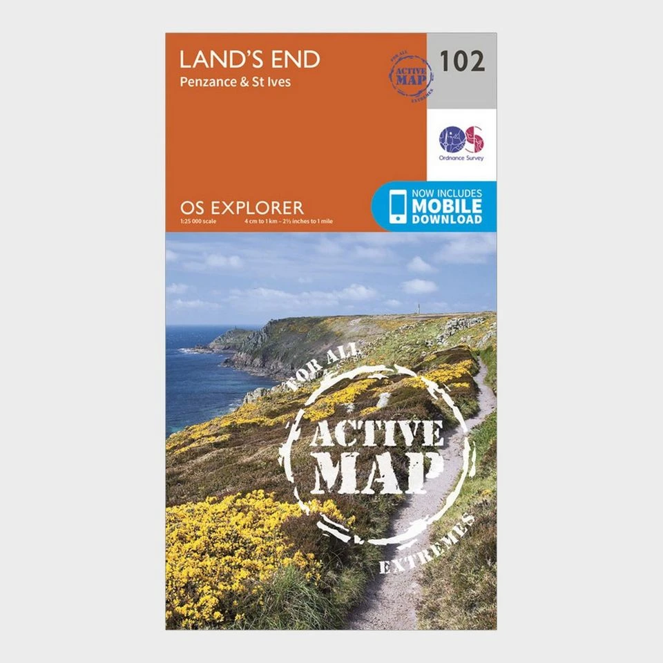 Explorer Active 102 Land's End Map With Digital Version 3 Explorer Active 102 Land's End Map With Digital Version