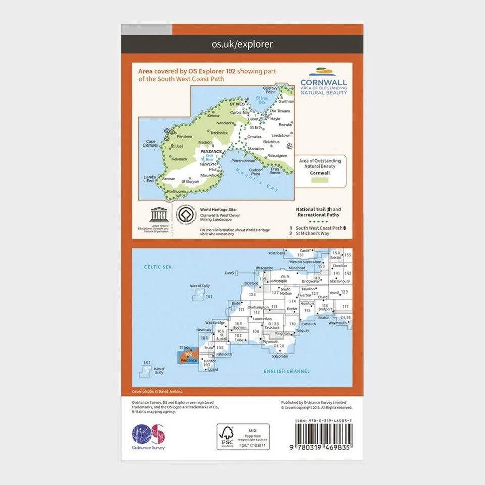 Explorer Active 102 Land's End Map With Digital Version 4 Explorer Active 102 Land's End Map With Digital Version - Image 2