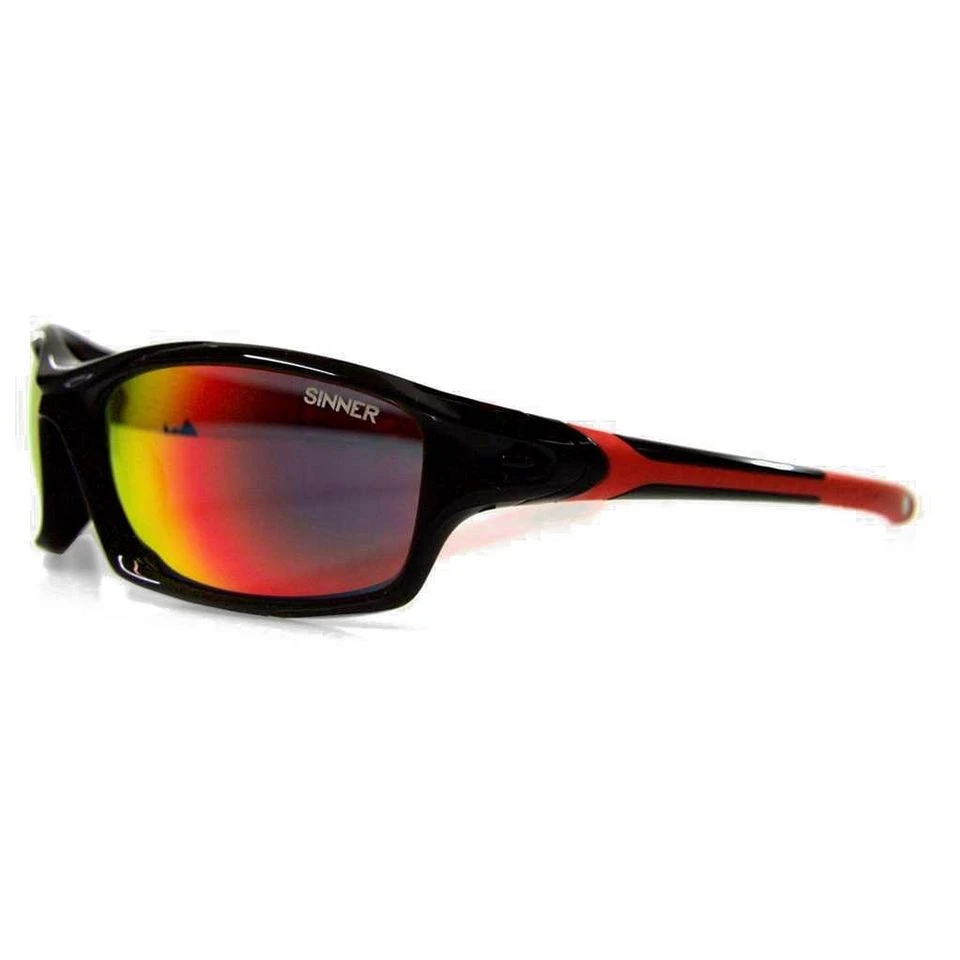 SINNER Eaton Sunglasses (Shiny Black / Red Revo) 4 SINNER Eaton Sunglasses (Shiny Black / Red Revo) - Image 2